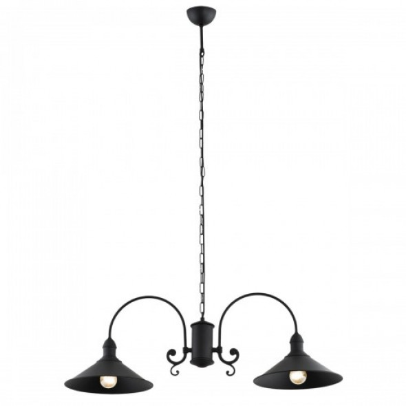 Erba lampa wisząca 2-punktowa czarna 666AR