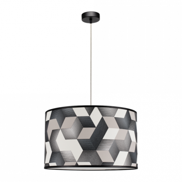 Espacio D50 lampa wisząca 1-punktowa czarna 15480104