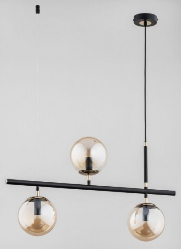 Fingo lampa wisząca 3-punktowa czarna/złota 63037