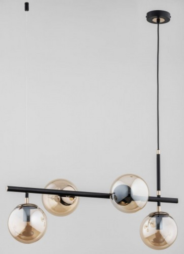 Fiore lampa wisząca 4-punktowa czarna/złota 63039