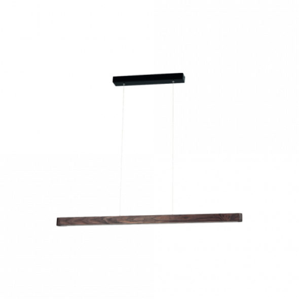 Forestier LED 12W lampa wisząca 1-punktowa czarny/orzech 158116104