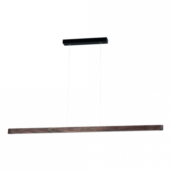 Forestier LED 16W lampa wisząca 1-punktowa czarny/orzech 158216104