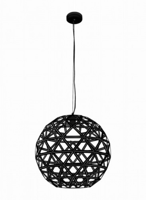 Frozen lampa wisząca 1-punktowa czarna MD17056-1L-BL