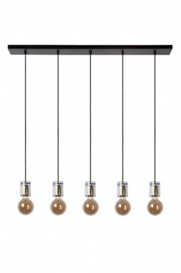 Gelka lampa wisząca 5-punktowa czarna 20416/05/65