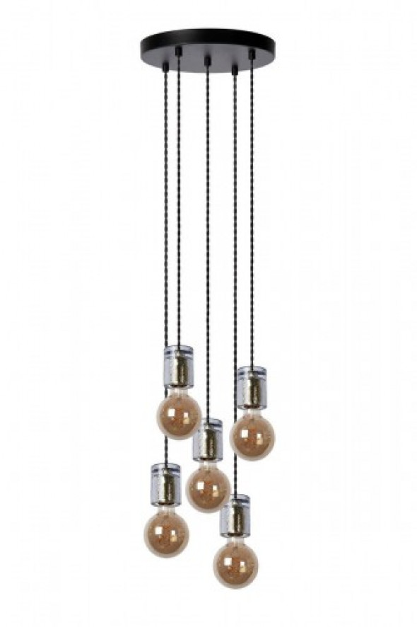 Gelka lampa wisząca 5-punktowa czarna 20416/15/65