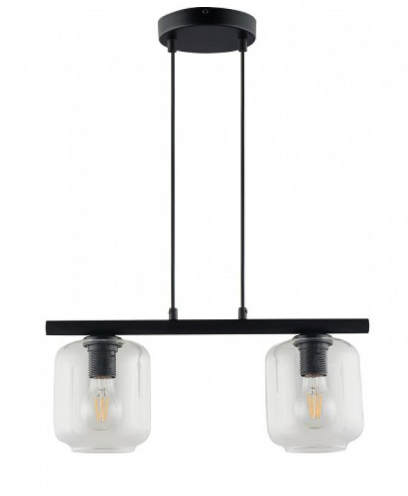 Gloss lampa wisząca 2-punktowa czarna/transparentna 32250