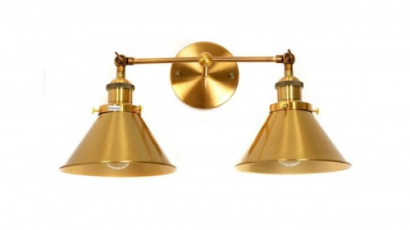 Gubi kinkiet 2-punktowy mosiężny LDW B018-2 (MD)