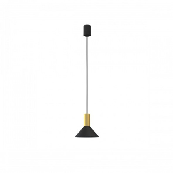 Hermanos D18 lampa wisząca 1-punktowa czarna/złota 8103