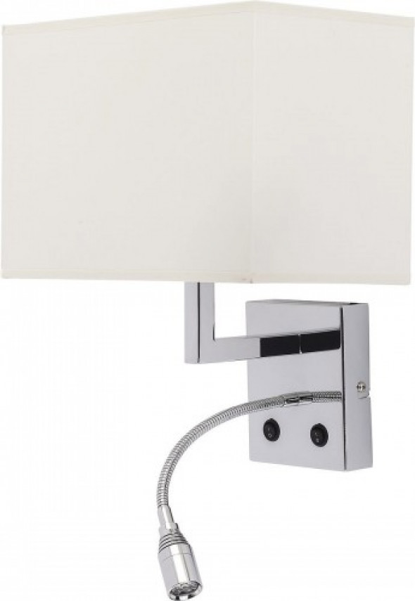 Hotel LED kinkiet 2-punktowy ecru 6800