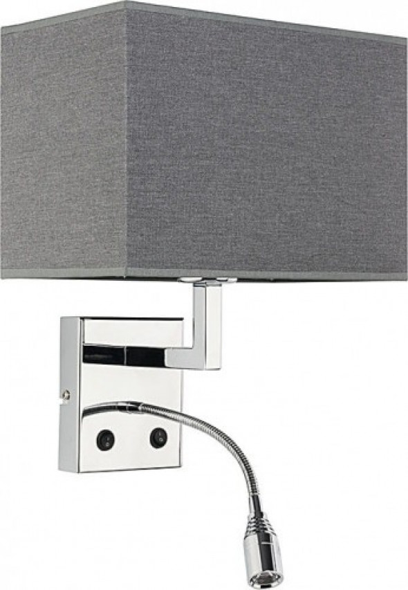 Hotel LED kinkiet 2-punktowy szary 9302