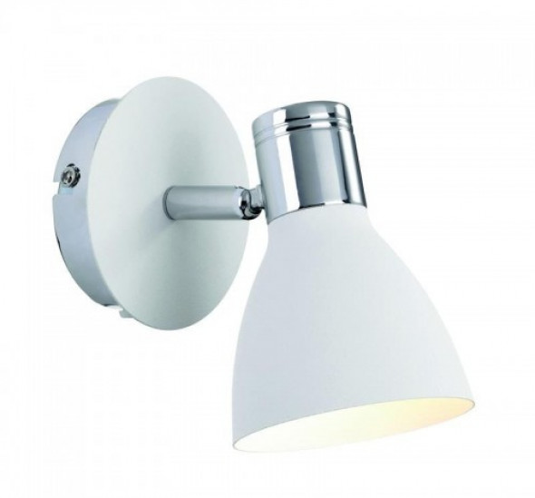 Huseby kinkiet (spot) 1-punktowy chrom/biały 103064