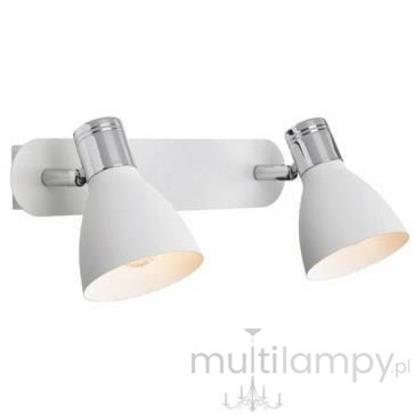 Huseby kinkiet (spot) 2-punktowy chrom/biały 103066