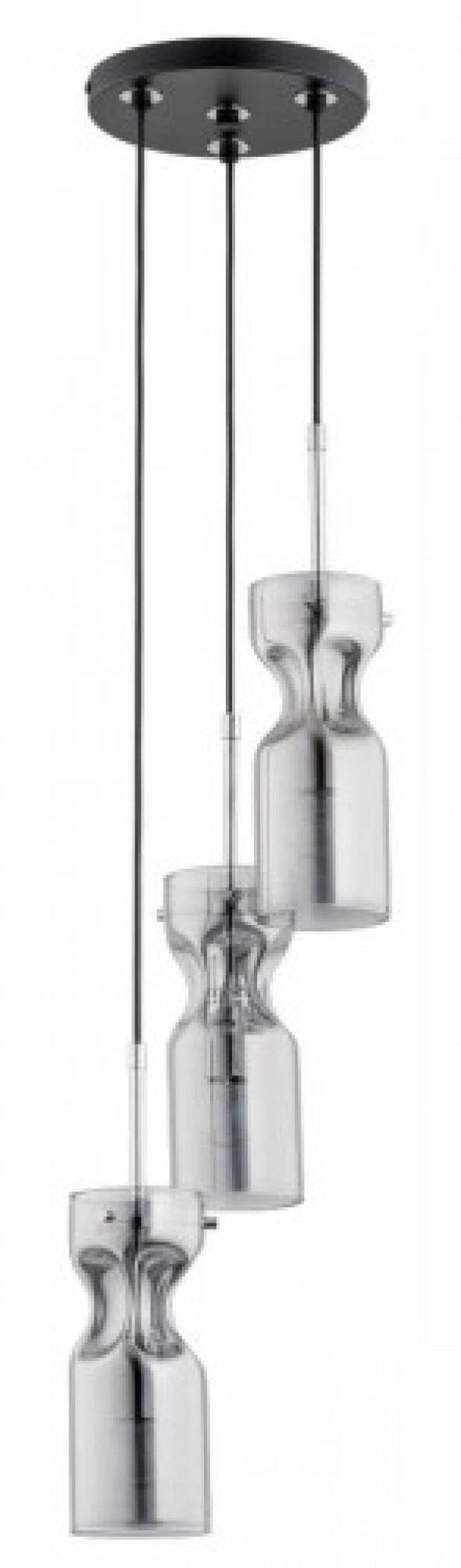 Kapris Mini lampa wisząca 3-punktowa czarna/chrom 63016