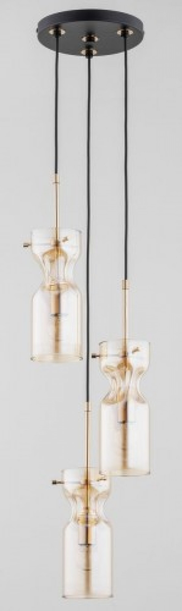 Kapris Mini lampa wisząca 3-punktowa czarna/złota 63017