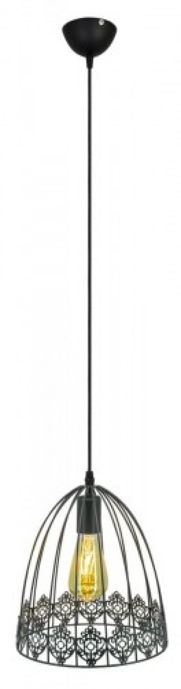 Klatka lampa wisząca 1-punktowa czarna 6802/1 ZWIS - 01