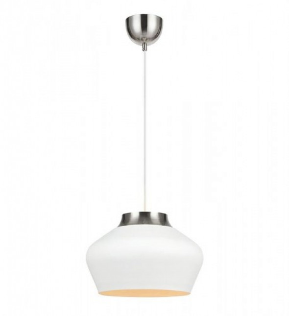 Kom D31 lampa wisząca 1-punktowa biała/stal 107379
