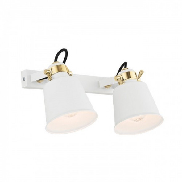 Kongo kinkiet 2-punktowy biały/złoty 875AR