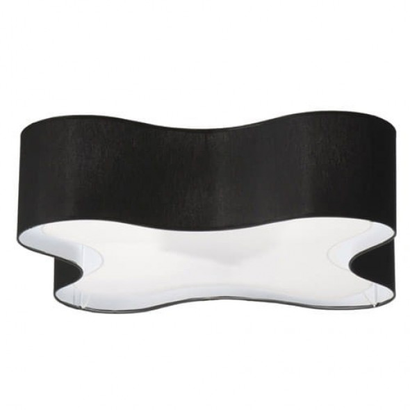 Koniczynka plafon 4-punktowy czarny 3077