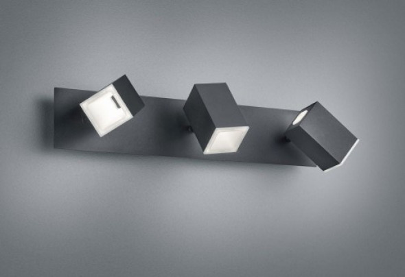 Lagos LED kinkiet (spot) 3-punktowy czarny 827890332