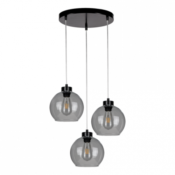 Laguna lampa wisząca 3-punktowa czarna 18610304R