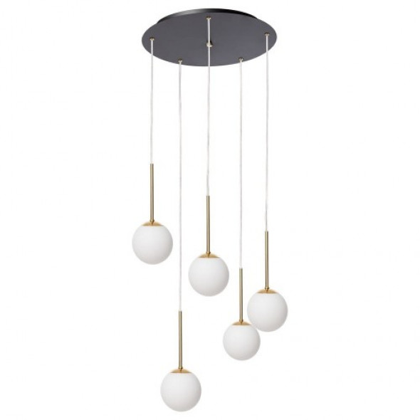Lamia lampa wisząca 5-punktowa złota/transparent 11030505