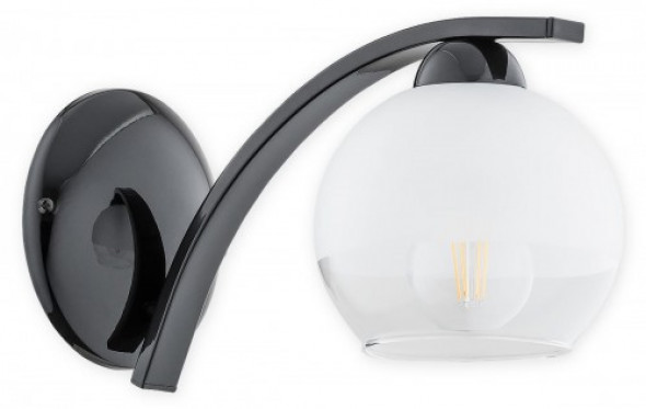 Leo kinkiet 1-punktowy czarny O2520 K1 CZA