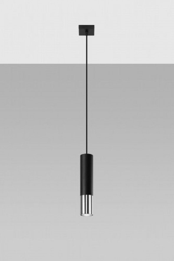 Loopez lampa wisząca 1-punktowa czarna/chrom SL.0940