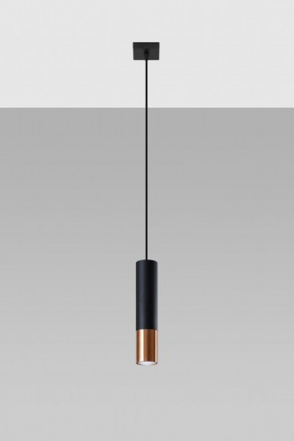 Loopez lampa wisząca 1-punktowa czarna/miedź SL.0946
