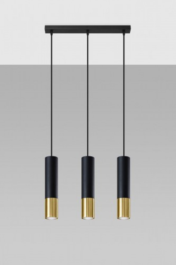 Loopez lampa wisząca 3-punktowa czarna/złota SL.0954