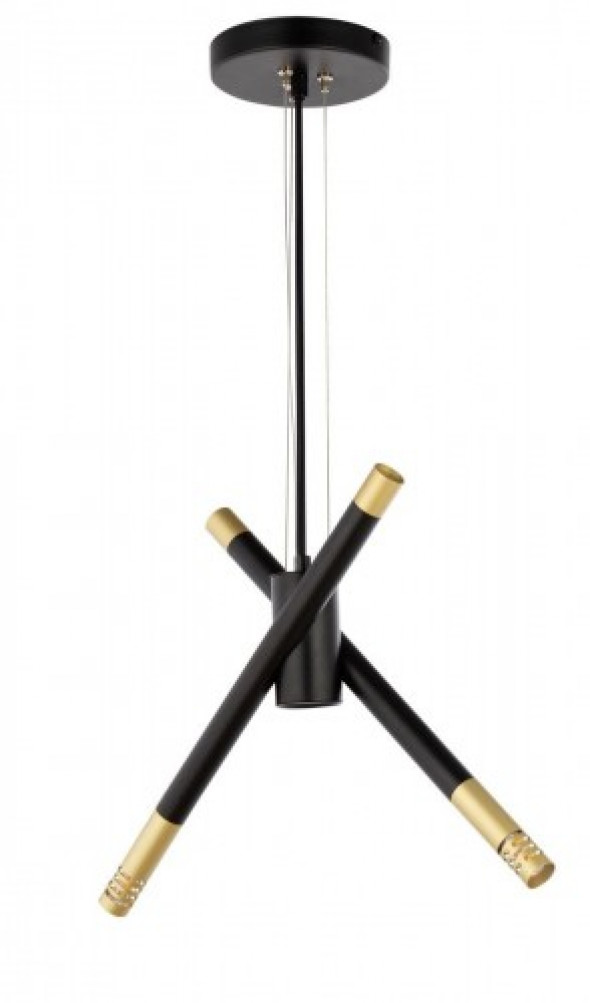 Lumen Gold lampa wisząca 2-punktowa czarna/złota 33223