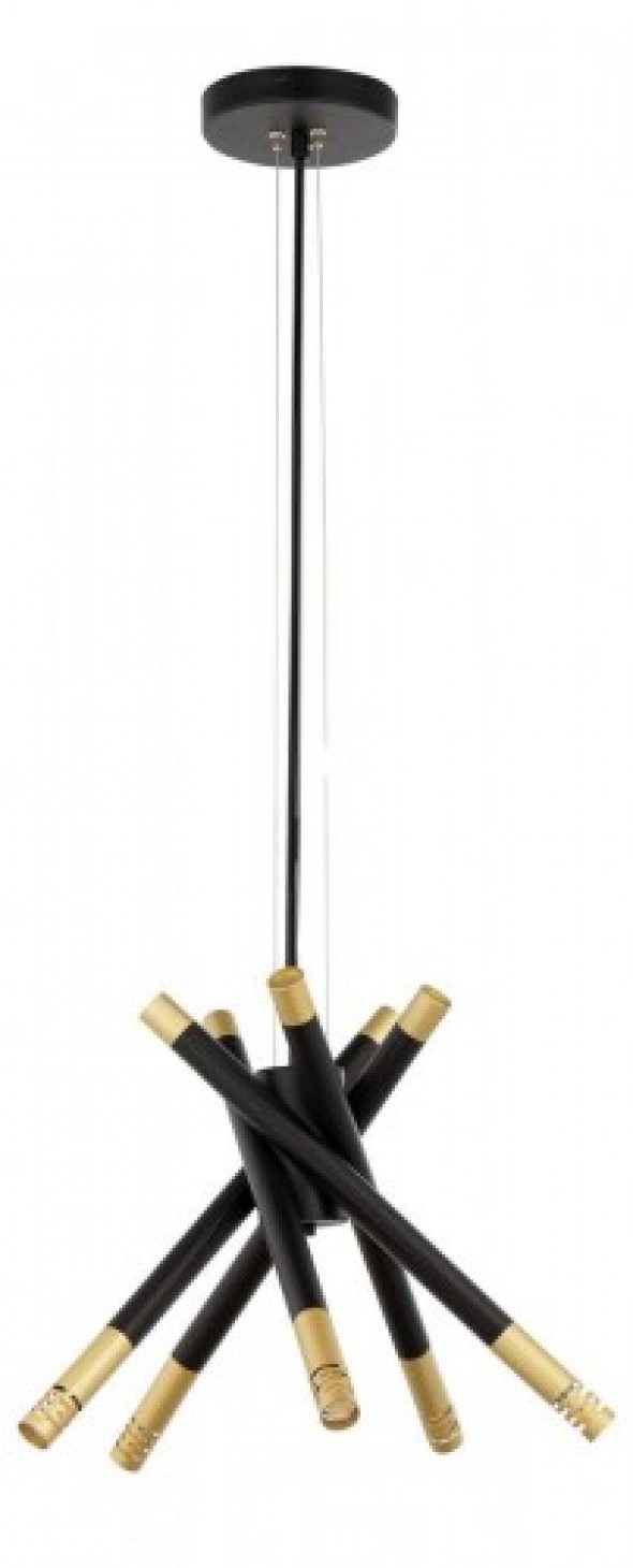 Lumen Gold lampa wisząca 5-punktowa czarna/złota 33221
