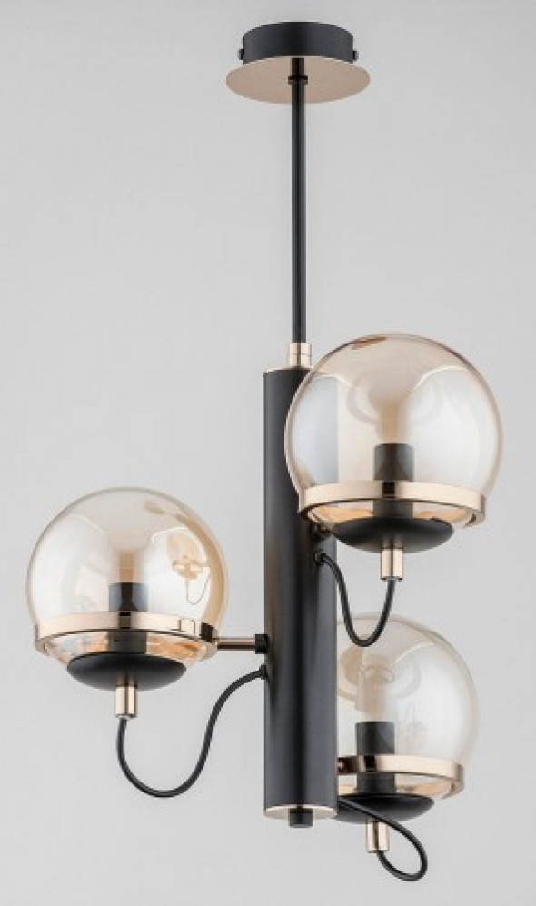 Lumina lampa wisząca 3-punktowa czarna/złota 28333
