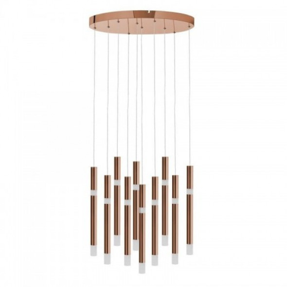 Luno LED lampa wisząca 10-punktowa miedź BL1508