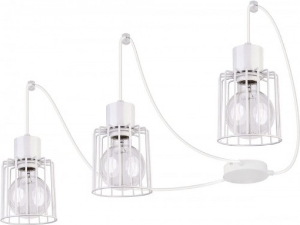 Luto Kwadrat lampa wisząca 3-punktowa czarna 31129/biała 31140