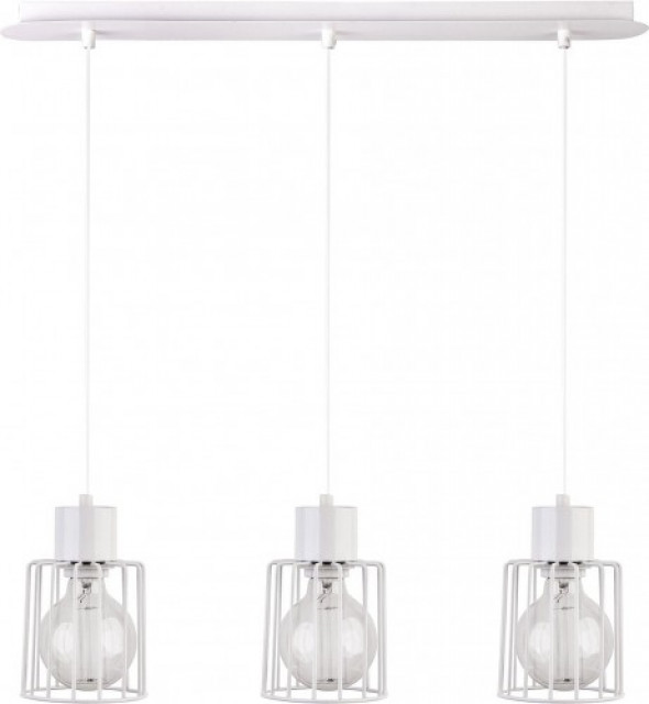 Luto Kwadrat lampa wisząca 3-punktowa czarna 31134/biała 31145