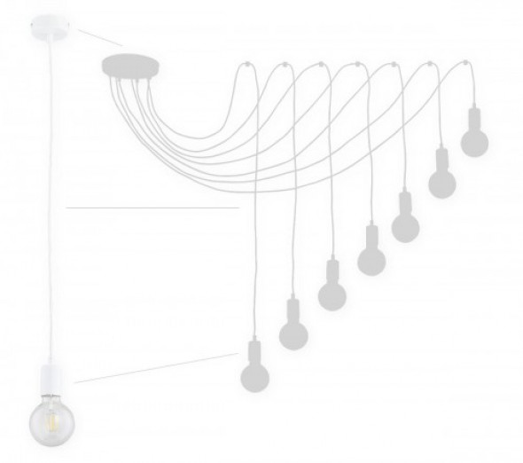 Maris lampa wisząca 7-punktowa biała O2757 W7 BIA