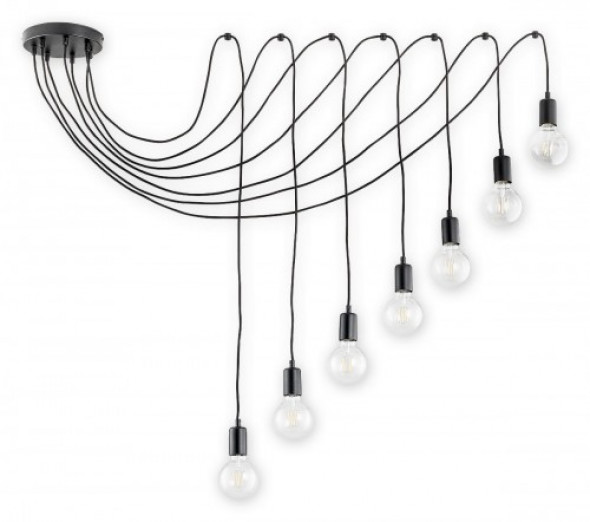 Maris lampa wisząca 7-punktowa czarna O2757 W7 CZA