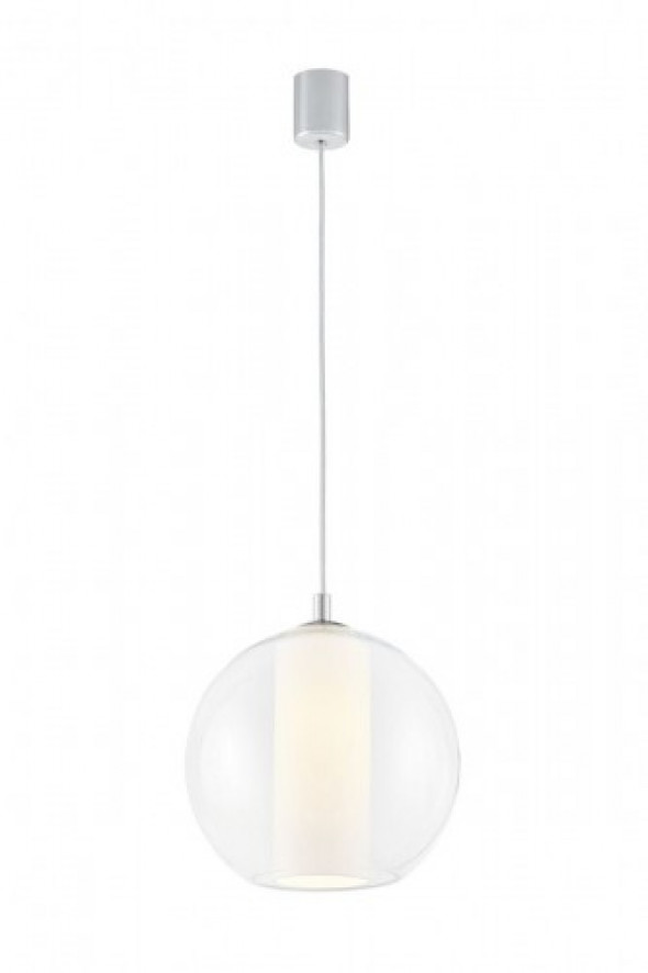 Merida M lampa wisząca 1-punktowa biała/transparentna 10382101