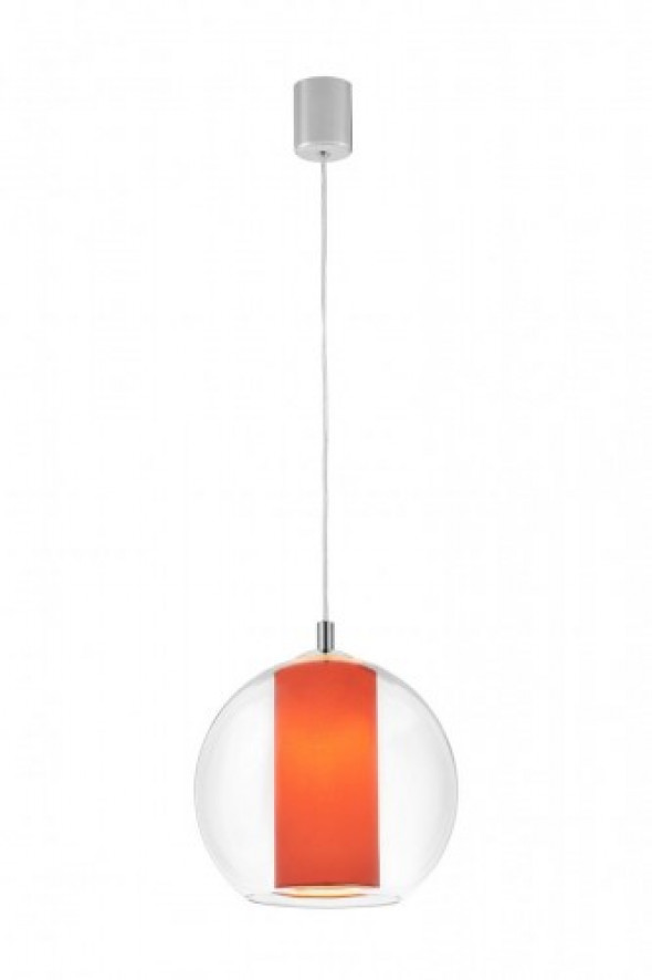 Merida M lampa wisząca 1-punktowa koral/transparentna 10409111