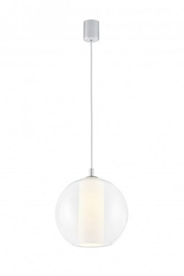 Merida S lampa wisząca 1-punktowa biała/transparentna 10381101