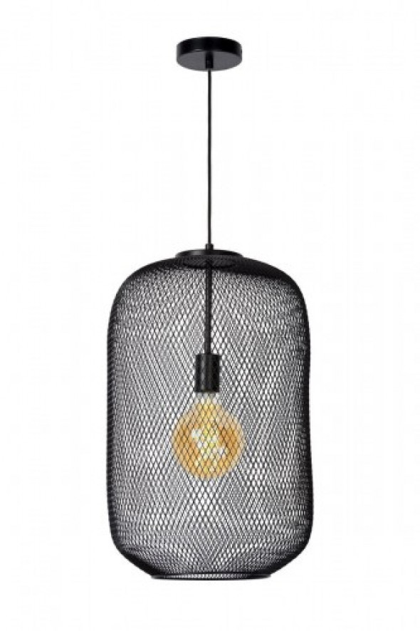 Mesh lampa wisząca 1-punktowa czarna 45385/35/30