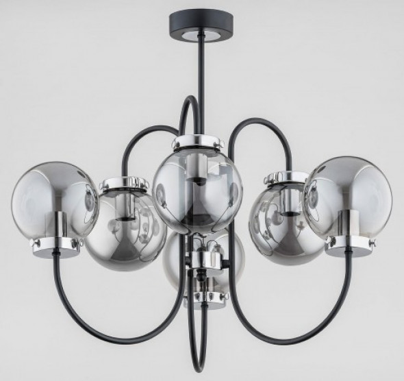 Midas lampa wisząca 6-punktowa czarna 61066