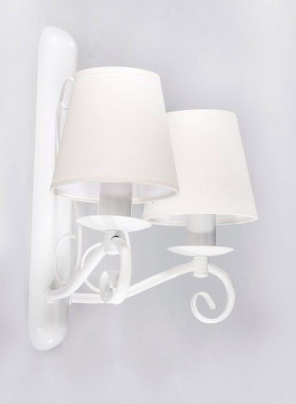 Mira kinkiet 2-punktowy biały/kremowy/wenge/czarny