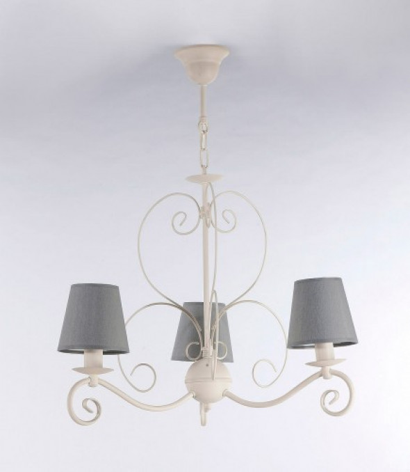 Mira żyrandol 3-punktowy biały/kremowy/wenge/czarny