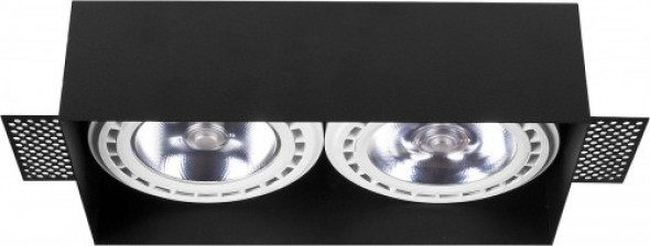 Mod Plus lampa 2-punktowa do zabudowy czarna 9403