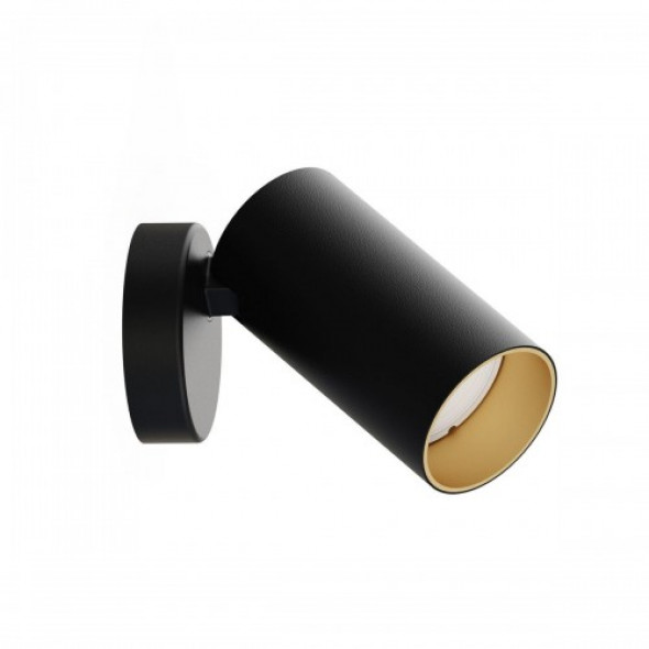 Mono kinkiet (spot) 1-punktowy czarny/złoty 7763