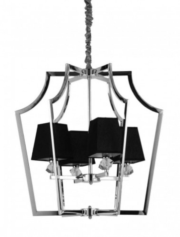 Montero lampa wisząca 4-punktowa chrom/czarny LDP 1249-4 (CHR+BK)