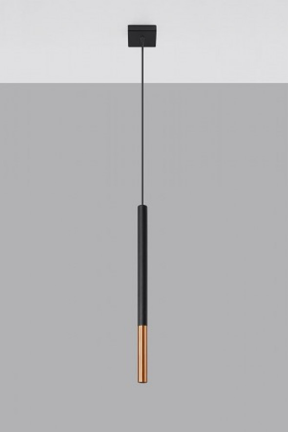 Mozaica lampa wisząca 1-punktowa czarna/miedź SL.0888