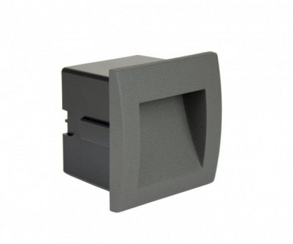 Mur LED lampa zewnętrzna do zabudowy 1-punktowa ciemny popiel M2029