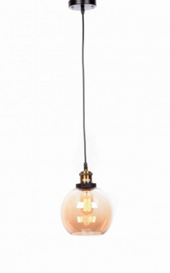 Navarro lampa wisząca 1-punktowa bursztynowa LDP 6802 (YL)